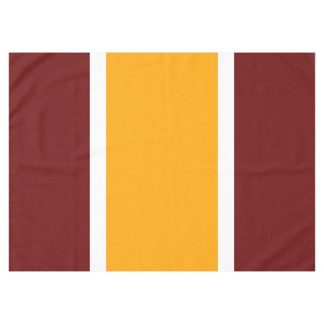 Mantel Rayas de verano rojas retro blanco amarillo pálido (Frente (Horizontal))