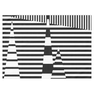 Mantel Rayas en franjas en blanco y negro