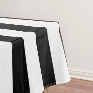 Mantel Rayas gruesas en blanco y negro