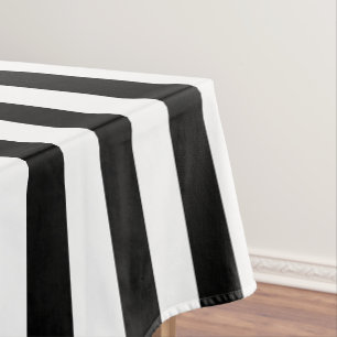 Mantel Rayas gruesas en blanco y negro