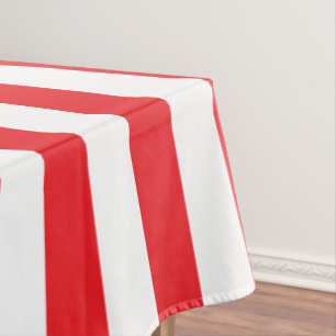 Mantel Rayas gruesas rojas y blancas