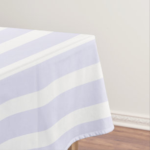Mantel Rayas horizontales simples de lavanda blanca