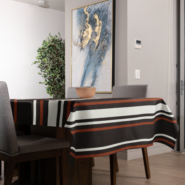 Mantel Rayas marrones de chocolate oscuro (table cloth)