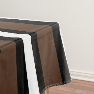 Mantel Rayas marrones, negras y blancas