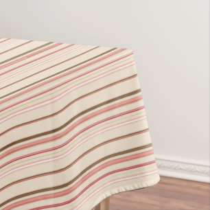 Mantel Rayas marrones rosadas
