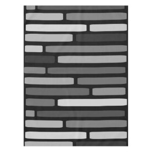 Mantel Rayas modernas de mediados del siglo Negro