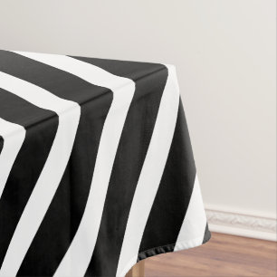 Mantel Rayas modernas Elegante De Color Negro Y Blanco