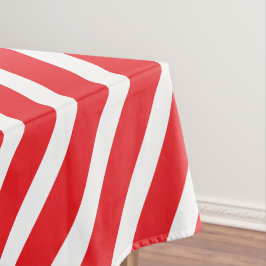 Mantel Rayas modernas | Glamour rojo y blanco rayado