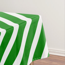 Mantel Rayas modernas | Primavera verde y blanco rayado
