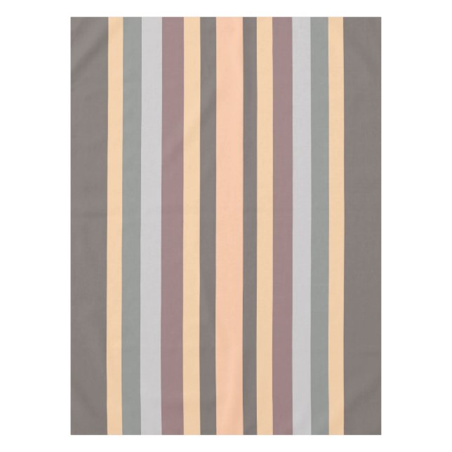 Mantel Rayas moradas de color azul gris amarillo (Anverso)