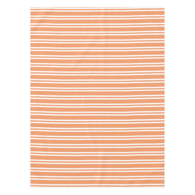 Mantel Rayas naranja y blancas (Anverso)