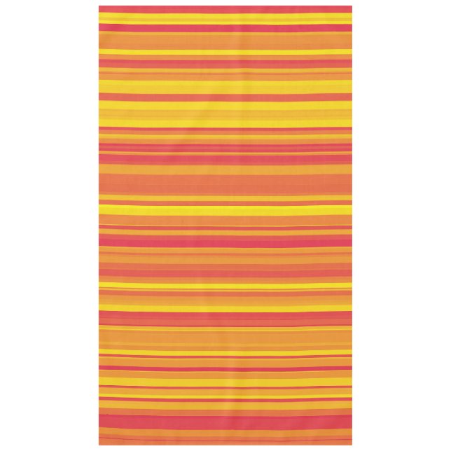Mantel Rayas Naranjas Rojas Amarillas (Anverso)