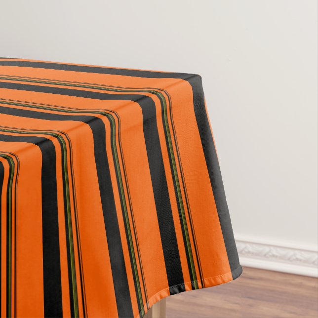 Mantel Rayas negras verdes naranjas (In Situ)