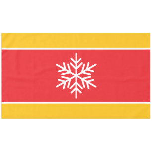 Mantel Rayas nórdicas nórdicas blancas de color rojo bril