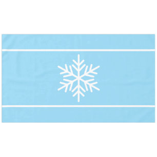 Mantel Rayas nórdicas nórdicas de copo de nieve azul clar