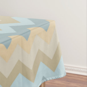 Mantel Rayas poner crema azules de Chevron