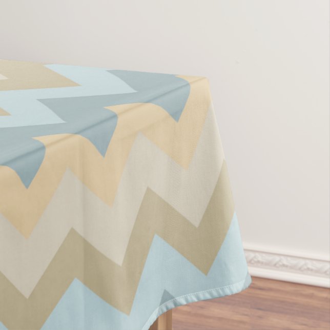 Mantel Rayas poner crema azules de Chevron (In Situ)