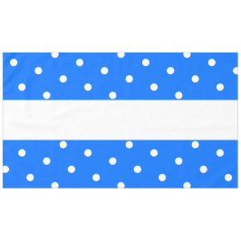 Mantel Rayas punteadas de Polka blanco azul brillante y d