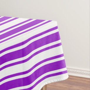 Mantel Rayas reales de caramelo morado y blanco