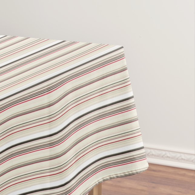 Mantel Rayas rojas blancas de época (In Situ)