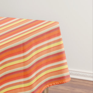 Mantel Rayas rojas de naranja suave
