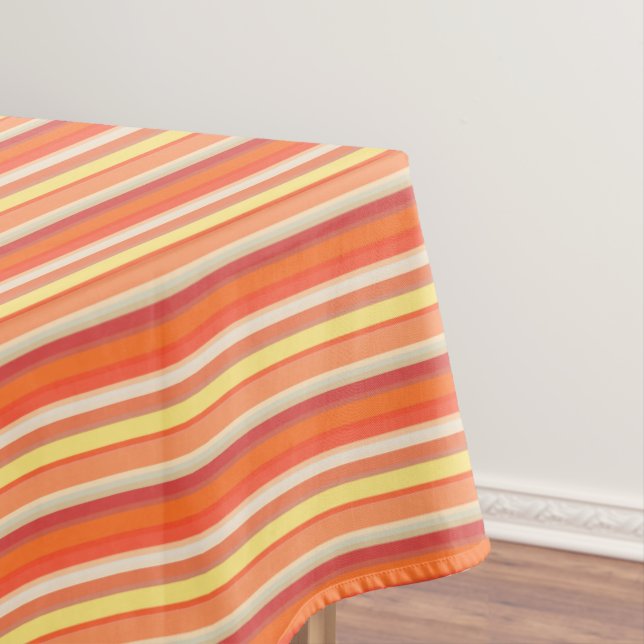 Mantel Rayas rojas de naranja suave (In Situ)