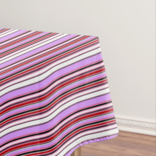 Mantel Rayas rojas violetas