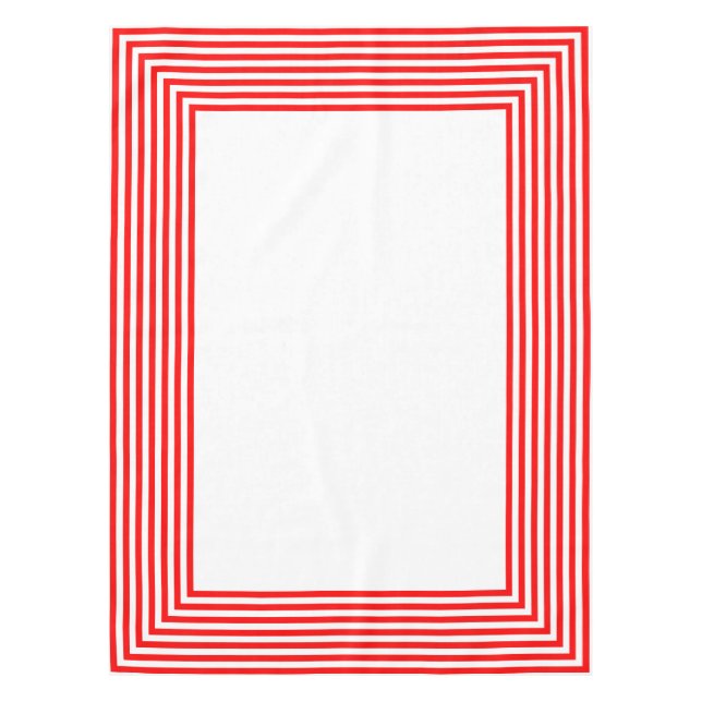Mantel Rayas rojas y blancas (Anverso)