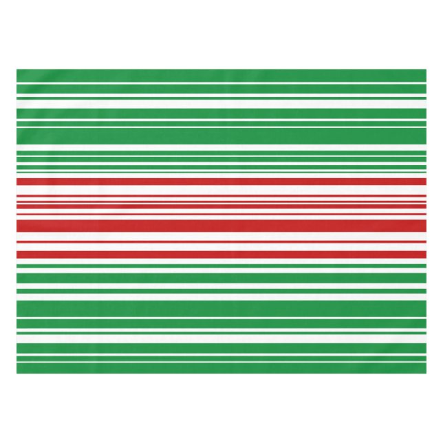 Mantel Rayas rojas y verdes (Frente (Horizontal))