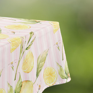 Mantel Rayas Rosadas Limón Verano