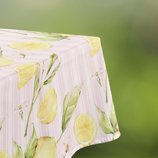 Mantel Rayas Rosadas Limón Verano (Subido por el creador)