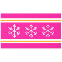 Rayas rosadas triple nórdica blanca copos de nieve