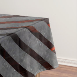 Mantel Rayas transversales grises, cintas de carbón, rojo