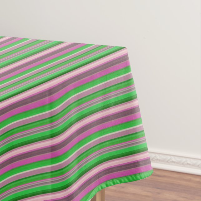 Mantel Rayas verdes violetas (In Situ)