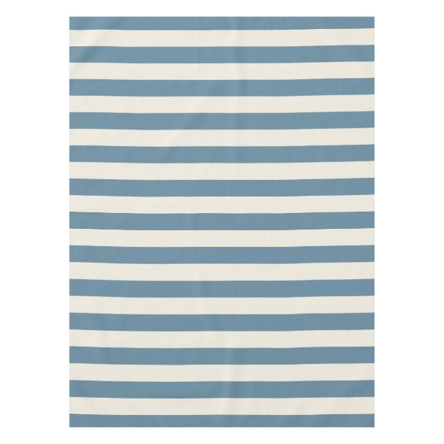 Mantel Rayas Verticales Azules y Crema (Anverso)