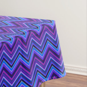 Mantel Rayas zigzag azules y violetas
