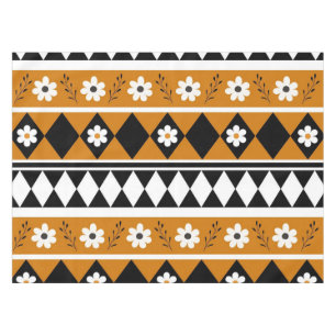 Mantel Rayo de borde Flor Diamante Boho Patrón floral