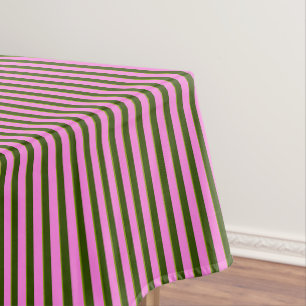 Mantel Rayo Retro Moderno de Rosa Brillante y Verde