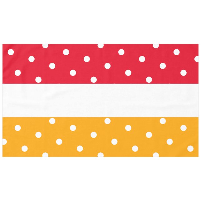 Mantel Rayos de verano rojo brillante y divertidos, punto (Frente (Horizontal))