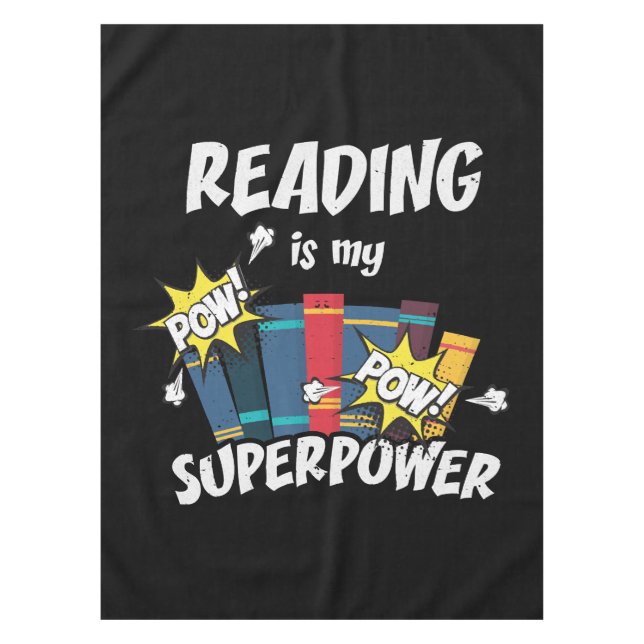 Mantel Reading Is My Superpower Book Bookworm (Anverso)