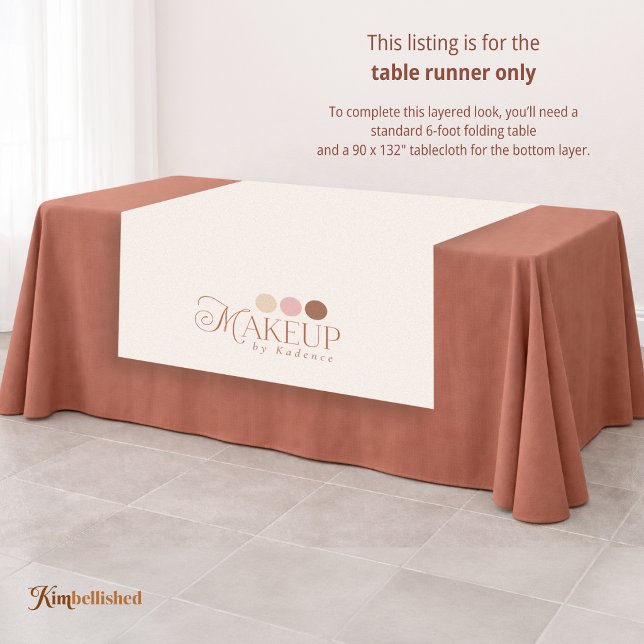 Mantel Readymade Logo Makeup Artist Tablecloth Runner (Subido por el creador)