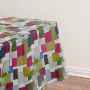 Mantel Rectángulo de patrón geométrico retro de moda