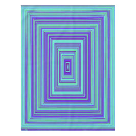 Mantel Rectángulos Arte Verde Turquesa Azul Púrpura Azul