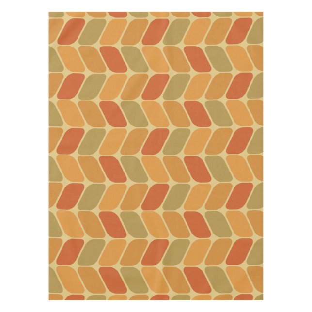 Mantel Rectángulos diagonales vintage Ochre (Anverso)