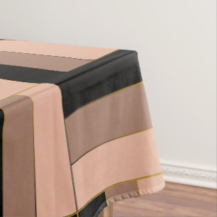 Mantel Rectángulos geométricos de Mocha negra marrón