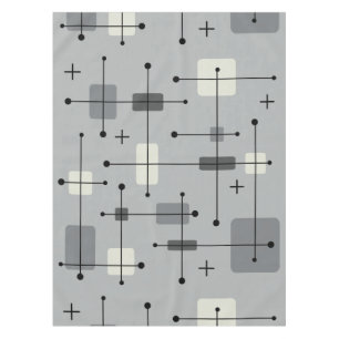 Mantel Rectángulos redondeados Cuadrados Gris
