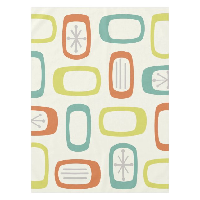 Mantel Rectángulos redondeados de MCM de medio siglo (Anverso)