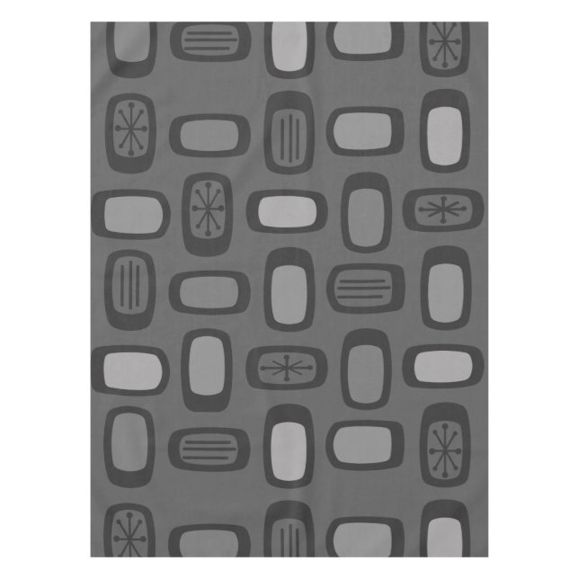 Mantel Rectángulos redondeados de MCM de medio siglo Ash  (Anverso)