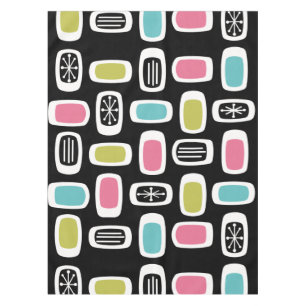 Mantel Rectángulos redondeados de MCM de medio siglo de c