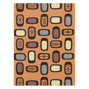 Mantel Rectángulos redondeados de MCM de medio siglo Nara